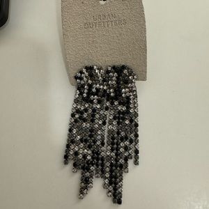 Sparkle black and silver earrings